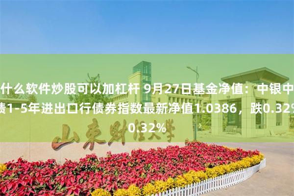 什么软件炒股可以加杠杆 9月27日基金净值：中银中债1-5年进出口行债券指数最新净值1.0386，跌0.32%