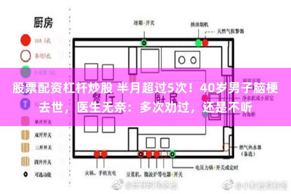 股票配资杠杆炒股 半月超过5次！40岁男子脑梗去世，医生无奈：多次劝过，还是不听